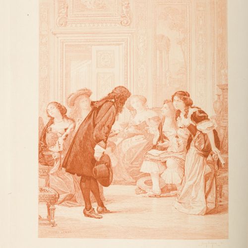 Null MOLIERE: [MOLIERE]. LEMAN (Jacques). ?uvres de Molière. Paris, J. Lemonnyer&hellip;