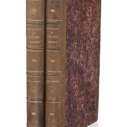 Null DENON（Vivant）。Vivant Denon的原创作品。巴黎，A. Barraud，1873年。2卷，大四开，半灰褐色（当时的装订）。饰以C.&hellip;