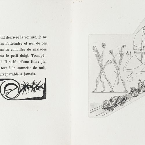 Null 卡夫卡（弗朗茨）。一个乡村医生。Paris, s.N., 1953.4开本，带盖子的封面，装在出版商的插图文件夹和滑套里。饰有克洛尔的12幅布林版画。&hellip;