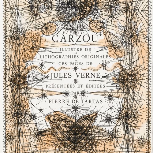 Null CARZOU（Jean）-VERNE（Jules）。从地球到月球。巴黎-比耶夫，皮埃尔-德-塔尔塔斯，1969年。封面内页，封面为卡尔祖的彩色插图，装&hellip;