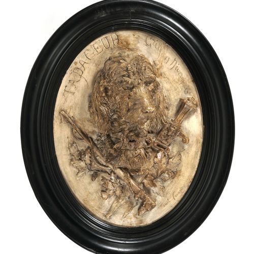 Null Paul Comolera (1818-1897), Tapageur - Griffon Nivernois, profil en terre cu&hellip;