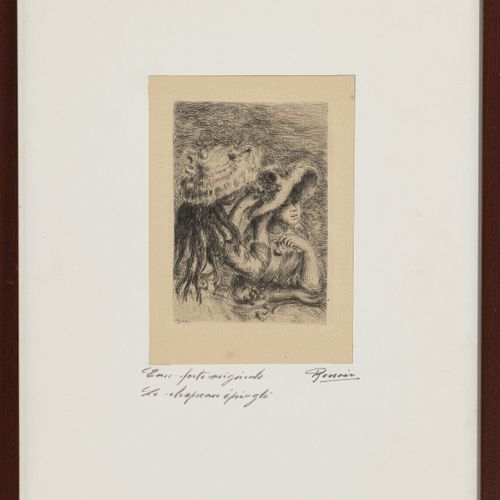 Null Pierre-Auguste Renoir (1841-1919), d'après, Chapeau épinglé , pointe sèche,&hellip;