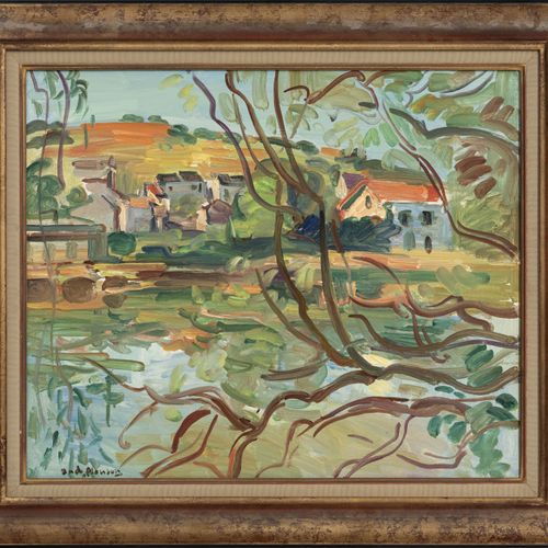 Null André Planson (1898-1981), La marine à Nogent , huile sur toile, signée, 54&hellip;