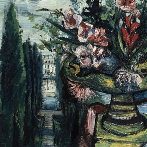 Null 布鲁诺-克劳斯科普夫（1892-1960），花束，布面油画，背面有签名和献词，101x119厘米