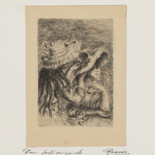 Null Pierre-Auguste Renoir (1841-1919), nach, Chapeau épinglé , Kaltnadel, 11,5x&hellip;