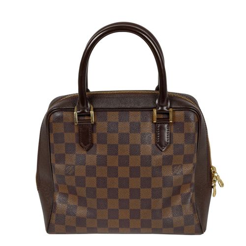 Null Louis Vuitton, Brera bag in ebony checkerboard coated canvas, brown leather&hellip;