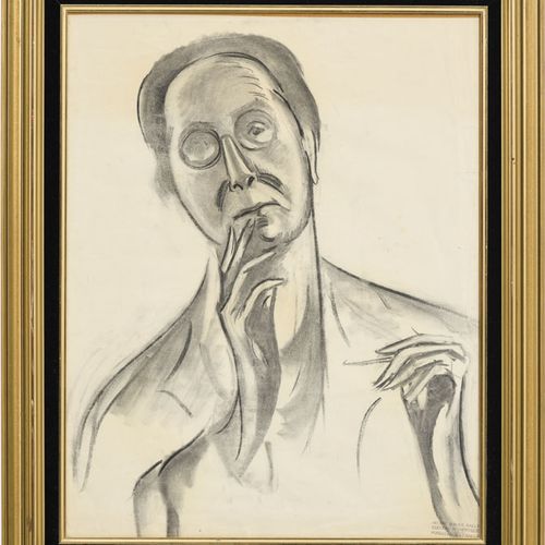Null 爱丽丝-贝利（1872-1938），《我的肖像》，1929年，纸上炭笔，爱丽丝-贝利基金会的印章，59.5x46.5厘米证明：1980年代购买。