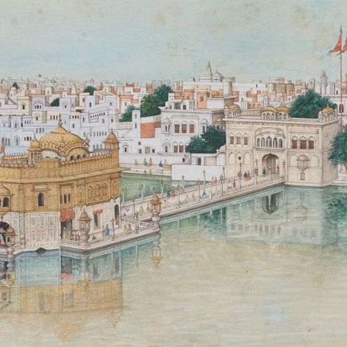 Bishan Singh Escenas de la vida en Harmandir Sahib, el Templo Dorado de Amritsar&hellip;