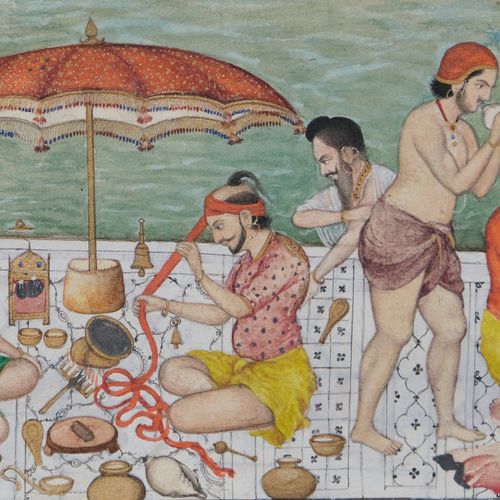 Bishan Singh 阿姆利则金庙Harmandir Sahib的生活场景

印度北部，旁遮普邦，阿姆利则，署名Bishan Singh，约1850-72年&hellip;