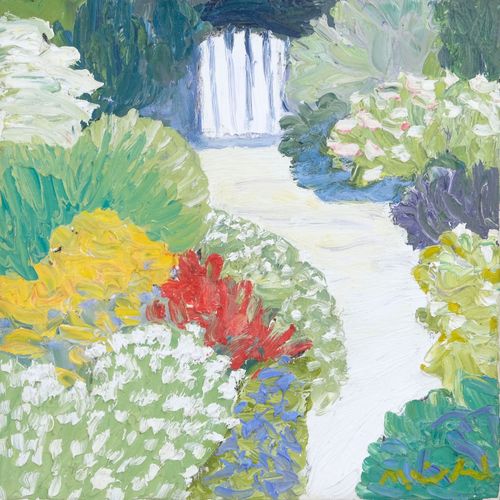 MUHL Roger (1929-2008). Le petit jardin. Huile sur toile. Signée en bas à droite&hellip;