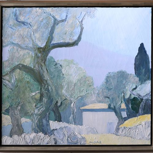 MUHL Roger (1929-2008). Provence. Huile sur toile. Signée en bas au milieu, titr&hellip;