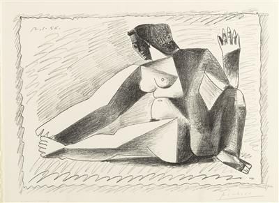 Pablo Picasso * (Málaga 1881-1973 Mougins) 
Femme accroupie au bras levé, 1956, &hellip;
