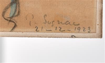 Paul SIGNAC (París 1863-1935) 
Saint-Tropez. La jetée, 21 décembre 1923, firmado&hellip;