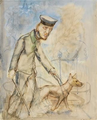 George Grosz * (Berlin 1893-1959) 
Blind Cripple, 1923, signé, daté Grosz 23, ti&hellip;