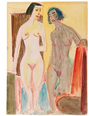 Ernst Ludwig Kirchner (Aschaffenburg 1880-1938 Frauenkirch bei Davos) 
Zwei steh&hellip;