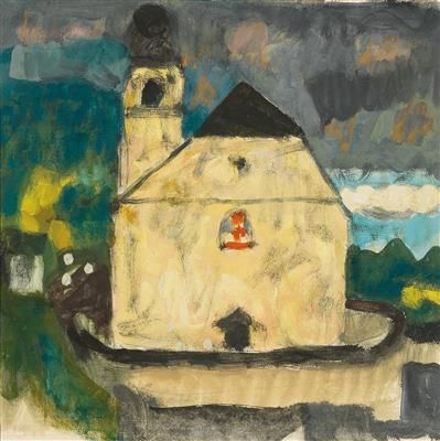 Alfons Walde * (Oberndorf 1891-1958 Kitzbühel) 
Die Andreas Kirche in Kitzbühel &hellip;