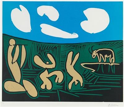 Pablo Picasso * (Malaga 1881-1973 Mougins) 
Bacchanale à l'Acrobate, 1959, signé&hellip;