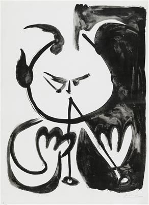Pablo Picasso * (Malaga 1881-1973 Mougins) 
Faune Musicien n° 5, 1948, signé Pic&hellip;