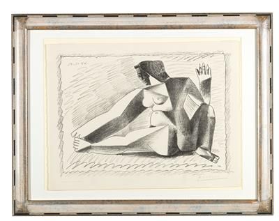 Pablo Picasso * (Malaga 1881-1973 Mougins) 
Femme accroupie au bras levé, 1956, &hellip;