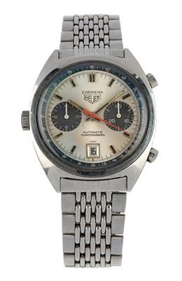 Heuer Carrera Chronograph Armbanduhr mit links montier Krone, Referenz 1153, um &hellip;