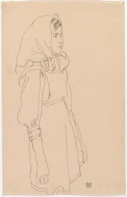 Egon Schiele (Tulln 1890-1918 Wien) (Tulln 1890-1918 Wien)
Stehendes Bauernmädch&hellip;