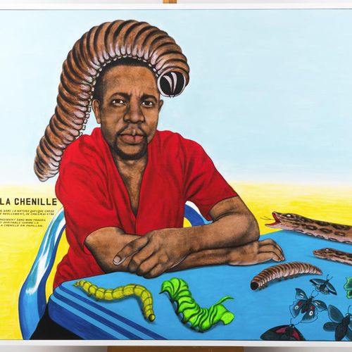 谢里 桑巴（生于1956年，刚果民主共和国），《Mieux la chenille》，2004年。丙烯酸画布，右侧有签名和日期，113 x 143cm。 
附有&hellip;
