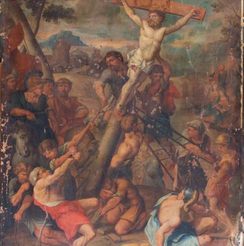 École FRANÇAISE vers 1700 Le Christ au Golgotha
Huilesur toile (manques, acciden&hellip;