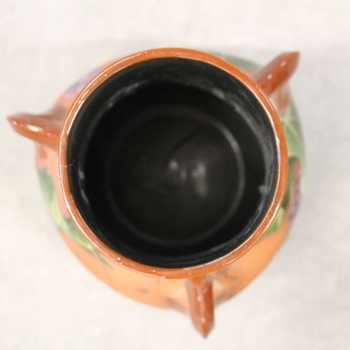 Null MONTIERES,Vase pansu à haut col cylindrique à 3 anses ajourées en terre cui&hellip;