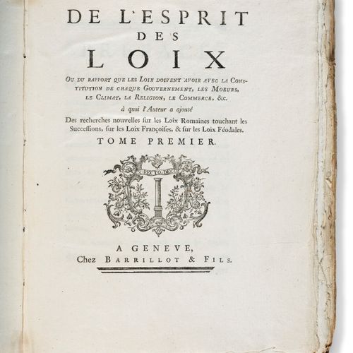 MONTESQUIEU, Charles-Louis de Secondat, baron de (1689-1755) 
++ De l'Esprit des&hellip;
