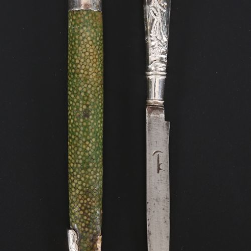 Personal knife with silver handle and sheath, 1851 Mes de la persoonlijk con la &hellip;