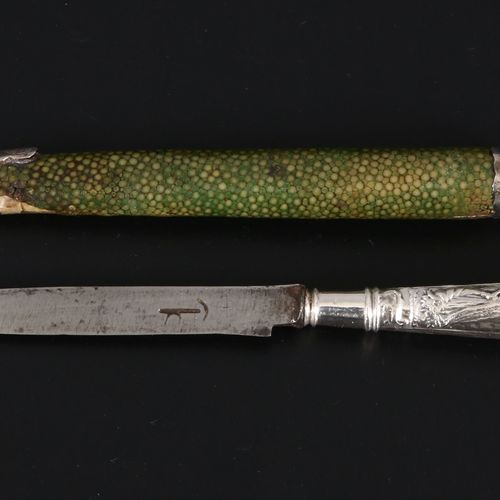 Personal knife with silver handle and sheath, 1851 Persoonlijk mes met zilveren &hellip;