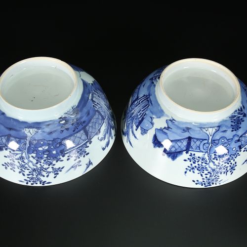 A Large Pair of Chinese Blue and White Porcelain Bowls A Large Pair of Chinese B&hellip;