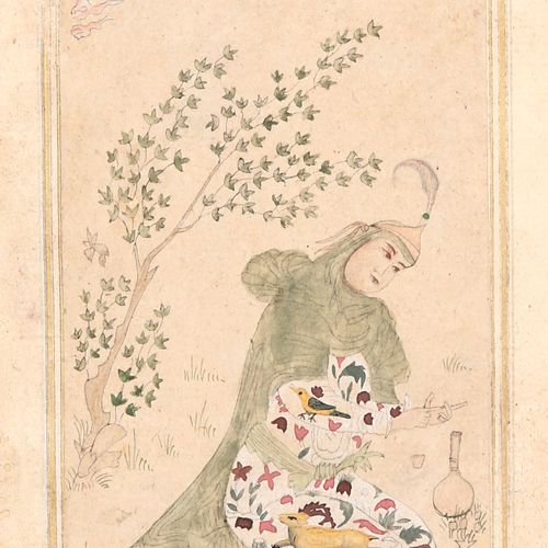 A Safavid Painting of a Maiden Ein safawidisches Gemälde eines Mädchens 

Persie&hellip;