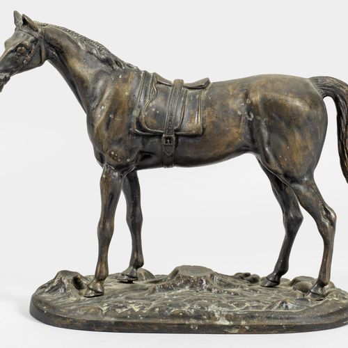 Pierre Jules MENE (1810 Paris - 1879 ebenda) Successeur
Cheval debout
Bronze, pa&hellip;