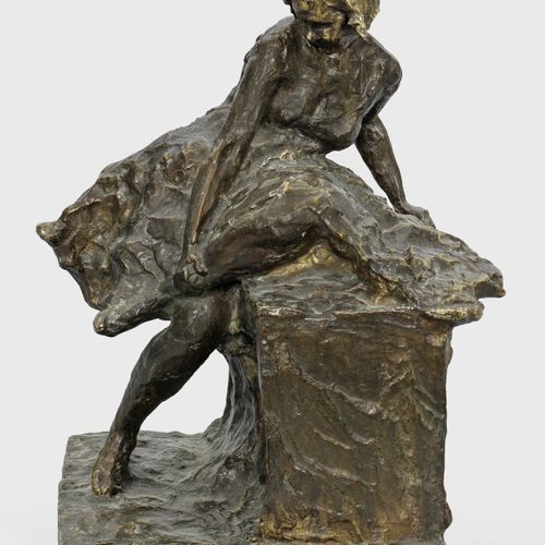 SILVIO MONFRINI (1894 Milan - 1969 Usmate)
Ballerine assise
Bronze, patine brune&hellip;