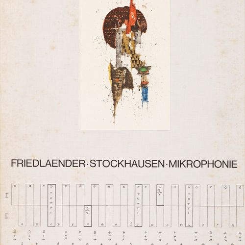 Johnny Friedlaender (1912 Pless/Oberschlesien - 1992 Paris)
"Mikrophonie". Origi&hellip;