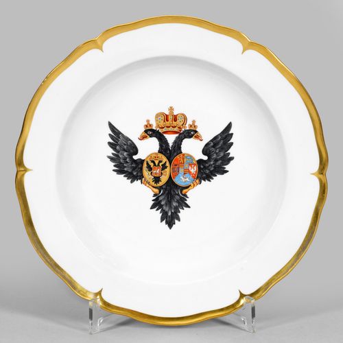 Null Grande assiette à armoiries de KPM Berlin ayant appartenu au tsar Paul Ier &hellip;