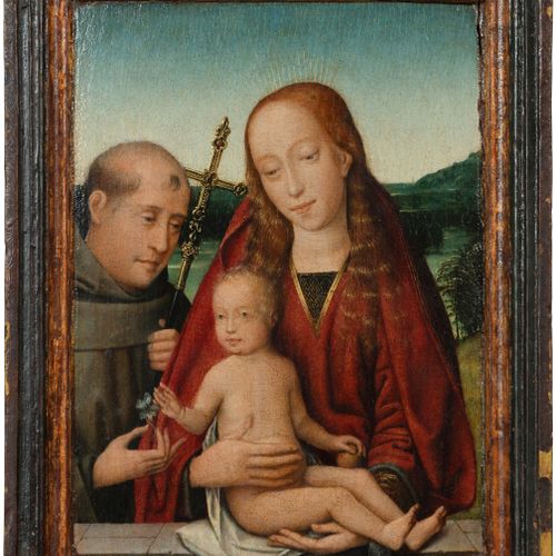 Atelier de Hans Memling, école du Nord vers 1500 汉斯-梅姆林工作室，北方学校，约1500年
圣母与圣婴
油画，&hellip;