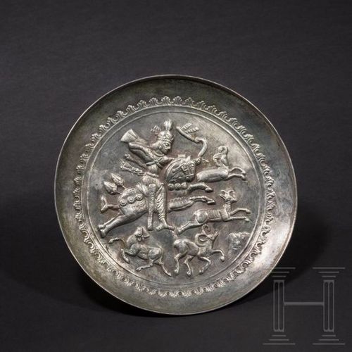 A royal Sasanian silver plate with a depiction of the hunting Shapur II, Iran, 4&hellip;