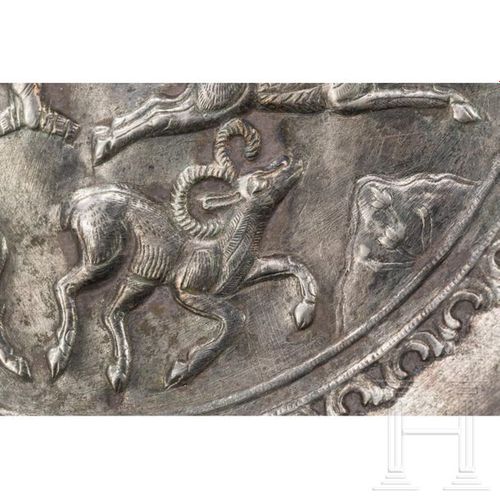 A royal Sasanian silver plate with a depiction of the hunting Shapur II, Iran, 4&hellip;