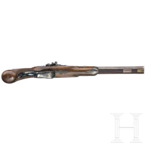 Null Une paire de pistolets à percussion, Tanner of Hanover, circa 1840. 
Les ba&hellip;
