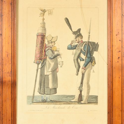 Carl VERNET (1758 1836) La marchande de Coco Lithograph in color, titled in the &hellip;