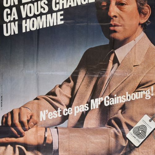 Null SERGE GAINSBOURG（1928/1991）：创作歌手。原版海报 "Un Bayard, ça vous change un homme, &hellip;