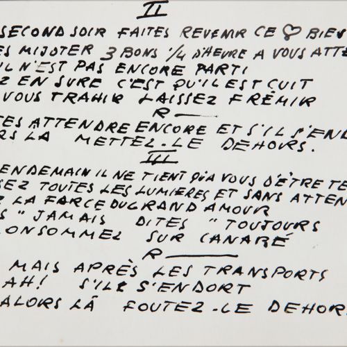 Null SERGE GAINSBOURG: A handwritten correspondence card by Serge Gainsbourg. Th&hellip;