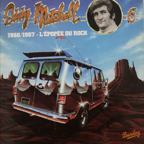 Null EDDY MITCHELL：1979 年 Barclay 出版的 "Eddy Mitchell "唱片集中的一张唱片正面封套插图原画。插图由 Patr&hellip;