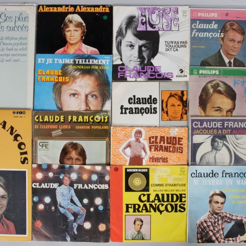 Null CLAUDE FRANCOIS / DISQUES FLECHE : Una serie di 16 dischi in vinile a 45 gi&hellip;