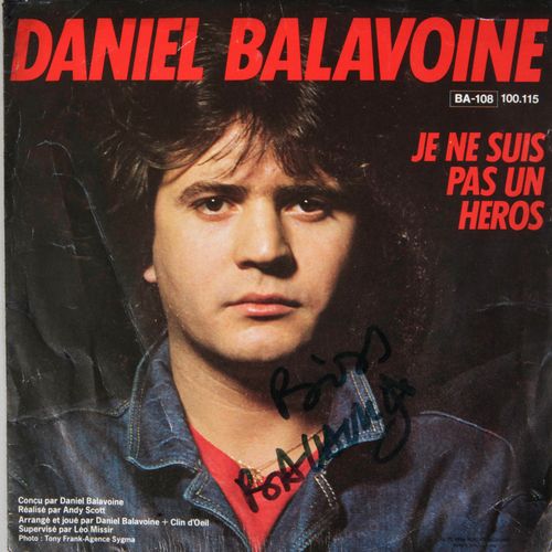 Null DANIEL BALAVOINE (1952/1986) : Disco 45 giri in vinile "Je ne suis pas un h&hellip;