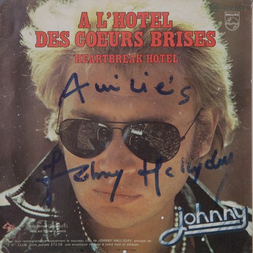 Null JOHNNY HALLYDAY: disco in vinile 45 giri "A l'Hôtel des cœurs brisés" pubbl&hellip;