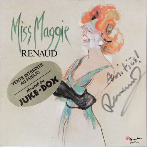 Null RENAUD: Un disco in vinile 45 giri "Miss Maggie" autografato dall'artista. &hellip;