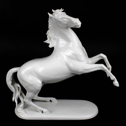 Null Rosenthal porcelain horse, Selb Plössberg, design Hugo Meisel, 1940s, H: 33&hellip;